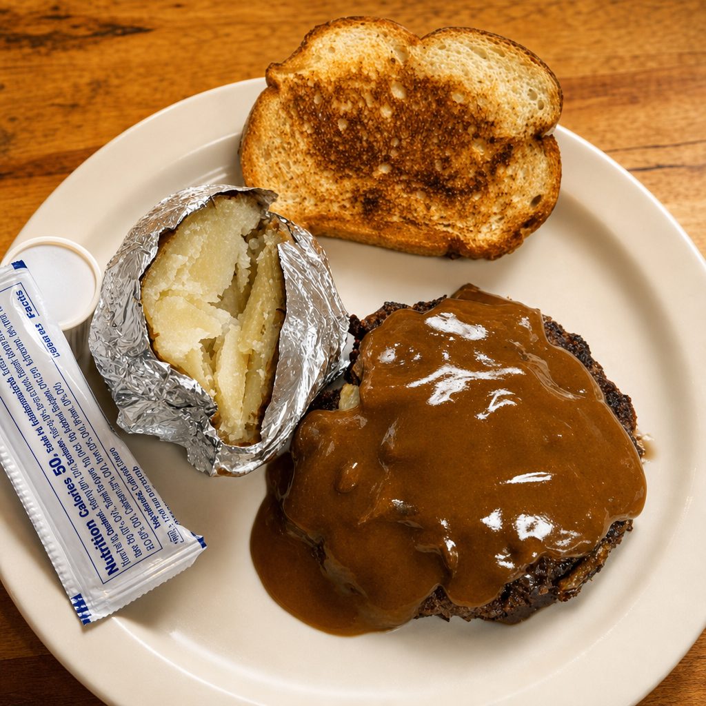 Hamburger Steak.